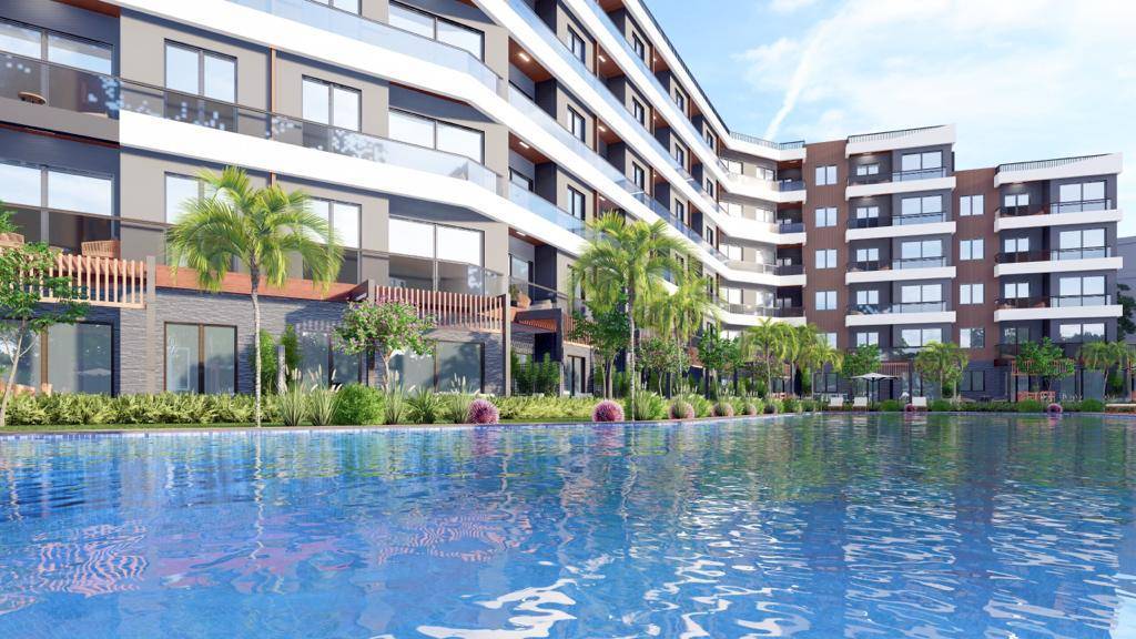 Antalya Altıntaş'ta inşaatı devam eden yeni daireler