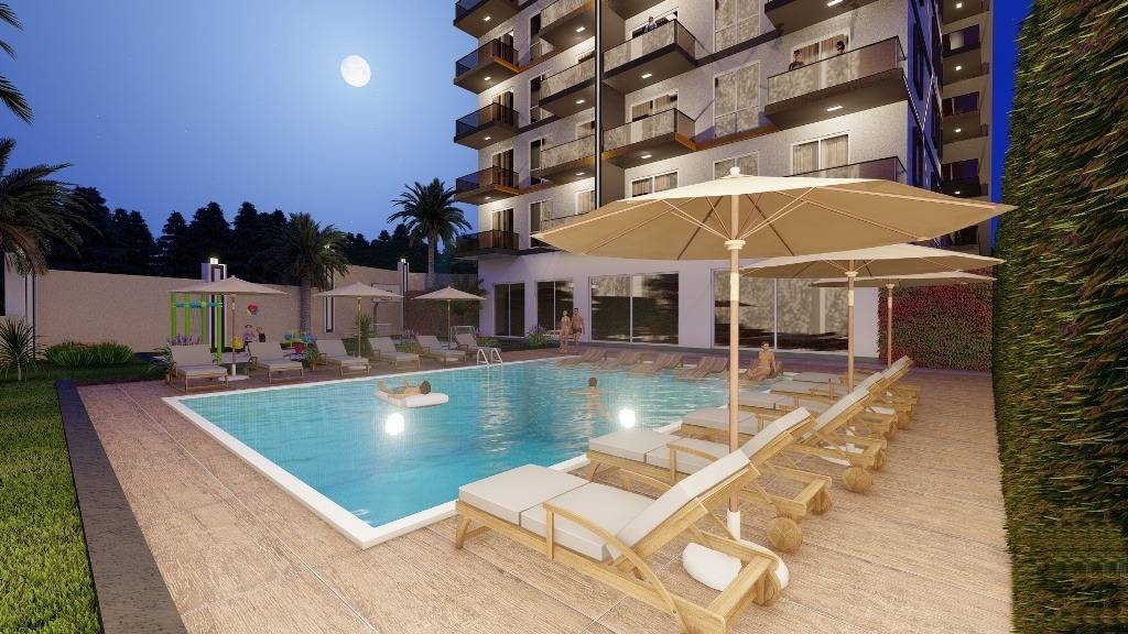 Preiswerte Wohnung in ruhiger Lage mit Fitness, Sauna, in Alanya - Avsallar