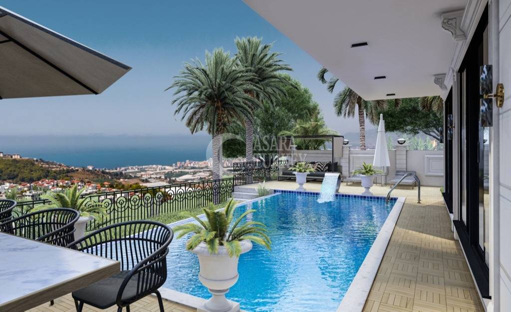 Kúpa nového domu Alanya Turecko - moderná novostavba vily v Kargicaku