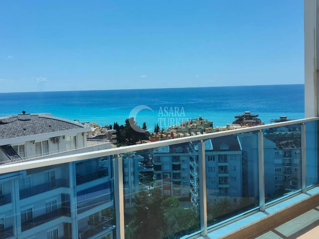 Zariadený mezonet apartmán s 3 spálňami a výhľadom na more Alanya - Tosmur